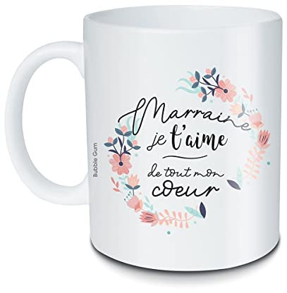 Mug Marraine je t'aime de tout mon coeur
