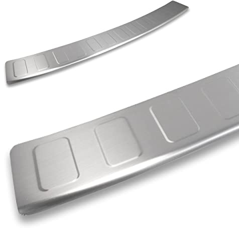 CHROMEMASTER - Ladekantenschutz Stoßstangenschutz - Kompatibel mit Opel Zafira Life ab Bj. 2019 | Gebürsteter Edelstahl, Silber matt - Lackschutzleiste Sichert den Heckstoßfänger vor Kratzern