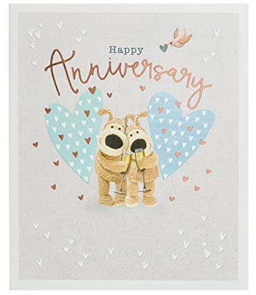 Boofle Anniversary Card For Him/Her/Friend With Envelope - Cute Design