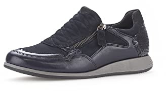Gabor Damen Low-Top Sneaker, Frauen Halbschuhe,Wechselfußbett,Moderate Mehrweite (G),Sportschuhe,Turnschuhe,dk-Blue/Nightblue,38.5 EU / 5.5 UK