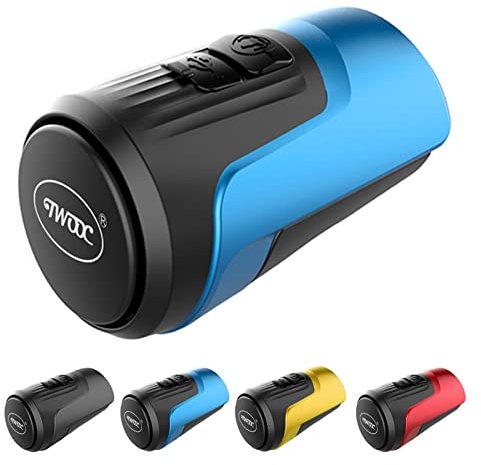 BSSOK Fahrradklingel Elektrisch, 125 dB Laut Fahrradhupe Elektrische Anti-Diebstahl Alarmanlage 1 Tonmodi, Mit USB-Wiederaufladbar für Erwachsene Kinder MTB / Rennrad / BMX / Elektroroller (Blau)