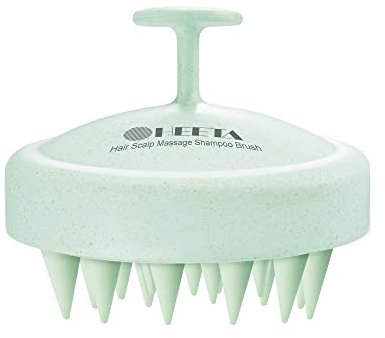 HEETA Kopfhautmassagegerät für Haarwuchs, Haar-Kopfhautbürste mit weichen Silikonborsten zur Schuppenentfernung und Stressabbau, Kopfhautwäscher für dickes dünnes lockiges glattes Naturhaar, Mintgrün