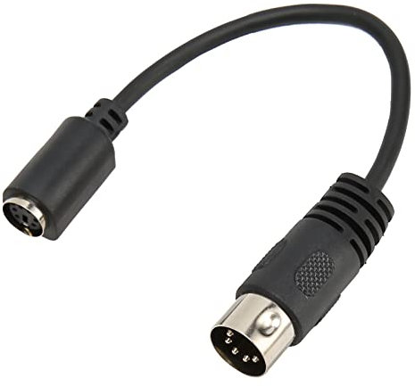 Câble Convertisseur Clavier-Souris 5,9 Pouces, DIN 5 Broches Mâle vers Mini DIN 6 Broches Femelle, Matériau PVC Stable, Cordon Adaptateur Clavier-Souris pour PS 2