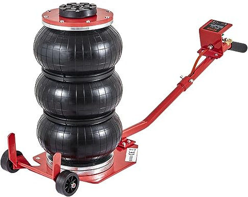 VEVOR Gato neumático Triple Bag Air Jack 3 t, Triple Bolsa de Aire de 140 – 450 mm de Altura de elevación de Saco, 5 Minutos de elevación de Aire, Gato hidráulico de 5 Minutos para Ahorro de Trabajo