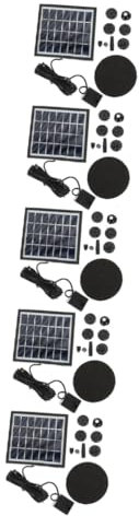 INOOMP 5 Sätze Brunnen Im Freien Vogeltränke Solarpumpe Vogelbad Teichpumpe Solarbrunnen Pool-brunnen-pumpe Solarbetriebener Wasserbrunnen Wasserpumpe Edelstahl 304 Miniatur Solarpool