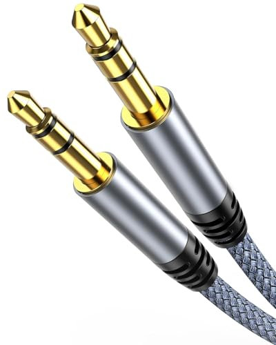 Highwings Câble Jack Audio 3.5mm Mâle vers Mâle [3m], Cable Auxiliaire stéréo en Nylon Tressé Haute Qualité, pour Casque, Voiture, Haut-parleur, Autoradio, Smartphones, MP3