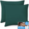 Kissenbezug 80x80 Meer-Grün, 2-er Set Kissenbezüge, Premium Mako-Baumwolle, Kopfkissen-Bezug für 80 x 80 Kissen, Kissenhülle für Seitenschläferkissen, Sofakissen, Couchkissen, Oeko-TEX Zertifiziert