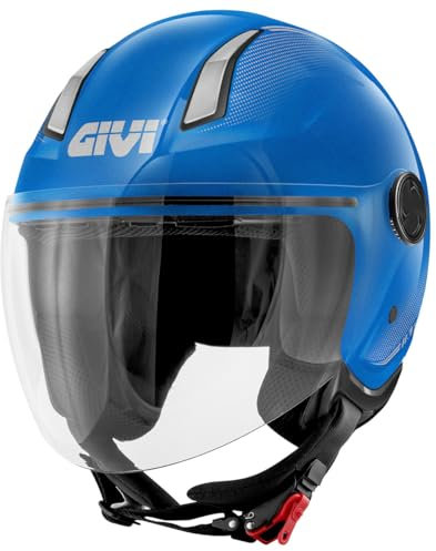 GIVI casco demi jet 11.7 blu H117BB50857 taglia M