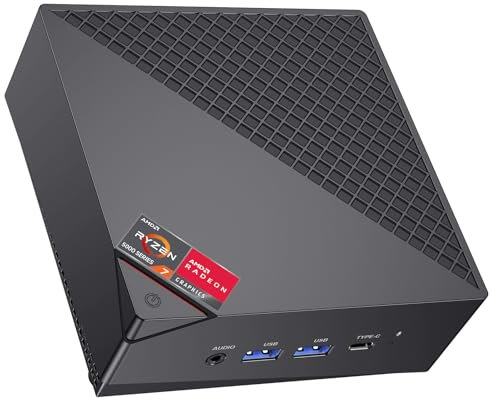 ACEMAGICIAN AM06 Pro Mini PC, AMD Ryzen 7 5700U (8C/16T, bis zu 4.3Ghz),16GB DDR4 512GB M.2 SSD Mini Computer mit W11 Home | 4K Triple Display | Type-C | Dual Ethernet | WiFi 6 | BT5.2