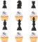 Blumomon 24 Stück Schach Cupcake Topper Schach Geburtstags Kuchen Dekoration Schach Themen Party Dekorationen Picks Schach Motto Party Dekoration