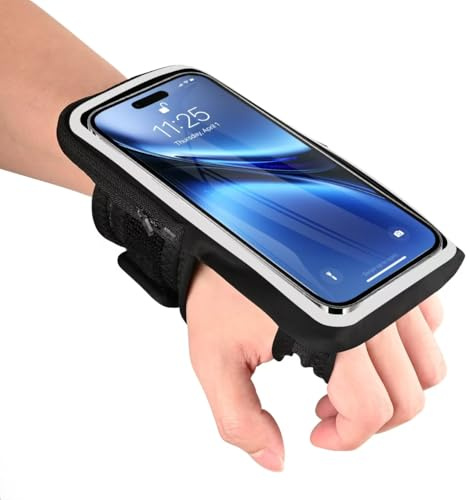 Wristbands Phone Holder for Running, Forearm Running Armbands for iPhone 16/15 Pro/14 Plus/13/11/XR/XS, Galaxy S24/S10, Supports Thick Phone Cases, Fits Up to 6.9'' Phones
