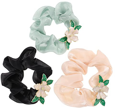 Healeved 3stücke Haargummi Mit Blumendekor Haarringe Für Mädchen Haarseile Zum Binden Von Dickem Oder Dünnem Haar Haarschmuck Für Partys Und Alltag Elastisch Und Strapazierfähig Perfektes g