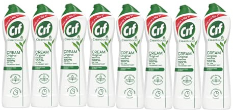 Ciff Cream Cleaner Original - 500ml (Pack of 8) | Deep Cleaning for Shiny Surfaces | Gentle and Versatile Multi-Surface Use | Pleasant Original Fragrance