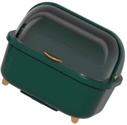 Brrnoo Escurridor de Platos, Escurridor de Platos con Tapa Caja de Secado de Platos de Plástico, Escurridor de Platos Multifuncional, Escurridor de Platos, Caja Escurridora para Cocina