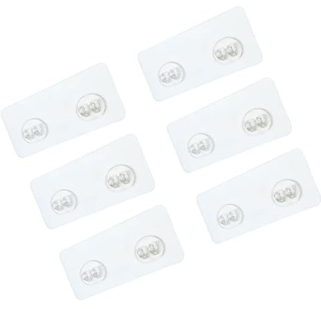 MLWSKERTY Paquete de 6 ganchos adhesivos fuertes y transparentes estables para ducha, práctico gancho para colgar ropa