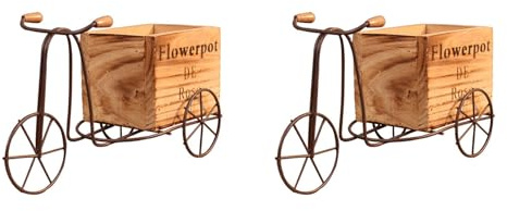 Booso 2X Support pour Plantes de VéLo, Pot de Fleur en MéTallique, JardinièRe en Fer Forgé pour Jardin, Patio, Bureau, DéCoration ExtéRieure et IntéRieure