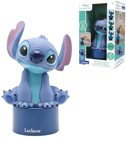 Lexibook, Stitch Enceinte Veilleuse Bluetooth, NS02D | Enceinte Bluetooth, veilleuse LED, Bleu