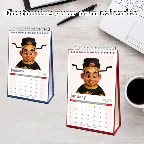 DIY Tischkalender Fotokalender Bastelkalender zum Selbstgestalten Ringbuch Karteikarten Dickes Kraftpapier Monatskalender kreative Tischplaner