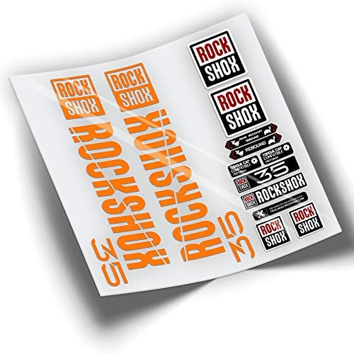 Ref: VP395 Aufkleber kompatibel mit Rock-Shox 35 Gabel 2018-2020 MTB, Sticker, Aufkleber, Aufkleber für Mountainbikes (Orange)