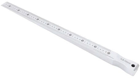 Fockety Calibri conici Calibro a spessimetro, 0,5 mm a 10 mm Intervallo di misurazione 0,05 mm Precisione Calibri a spessimetro con cuneo di saldatura in acciaio inossidabile