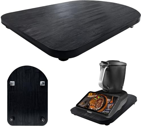 Tavola per Bimby con Rotelle,Tavola Scorrevole per Bimby TM7,Base Scorrevole,Vassoio per Bimby,con Ruote a 360°,Vassoio Scorrevole,per Bimby Vorwerk Robot da Cucina TM7 Accessori