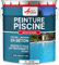 Peinture piscine, bassin béton, ciment, décoration, imperméable, bleu, blanc, gris, grise, jaune sable, noir, vert : Arcapiscine - 10 L Blanc - ARCANE INDUSTRIES