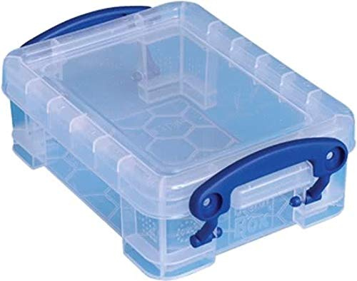 Really Useful Box - Set of 6 Storage Boxes, 0.2 Litre Capacity - Including Lids, Transparent