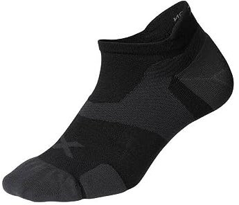 2XU Unisex Vectr Cushion No Show Socks Black/Titanium XL