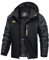 TACVASEN Herren Skijacke Wasserdicht Softshelljacke Winter Outdoorjacke Warme Winterjacke (XL, Schwarz-Grau)