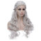 Perücke Grau Lang locken für Damen Game of Thrones Daenerys Targaryen Zöpfen Geflochten wellig Perücken Halloween Fasching Karneval Cosplay Wig DE014B