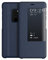 KANSI Compatible con Huawei Mate 20X Funda, Smart View Flip Funda de Cuero + Cristal Templado - Marina