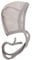 Cosilana Baby Häubchen Fleece, 60% Wolle kbT und 40% Baumwolle KBA (62-68, Grau meliert)