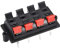 Sourcingmap WP8-03 - Morsetto a molla per altoparlanti, 2 file, 8 vie, connettore a sgancio rapido, per cavo audio, colore: Nero e rosso, 1 pezzo
