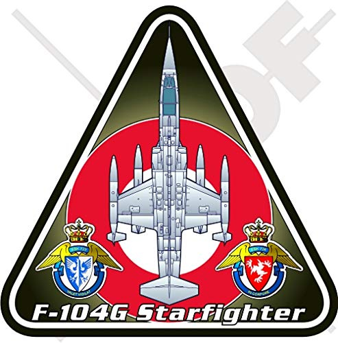F-104 Starfighter DÄNEMARK Lockheed-Canadair F-104G Royal Danish Air Force RDAF CF-104, 95mm Vinyl Sticker, Decal Aufkleber