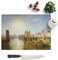 Kitchen Chopping Board Glass - J.M.W. Turner (Joseph Mallord William Turner) The Harbor of Dieppe - Textured Worktop Saver Cutting Board - Heat Resistant, Shatterproof and Hygenic - 28.5 x 20 cm