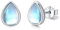 Mondstein Ohrstecker 925 Sterling Silber Ohrstecker Hellblau Ohrringe für Mädchen Kinder Geburtstagsgeschenk Weihnachtsgeschenke, Geschenke für Frauen Mutter Mama Ohrringe Geschenk für Sie