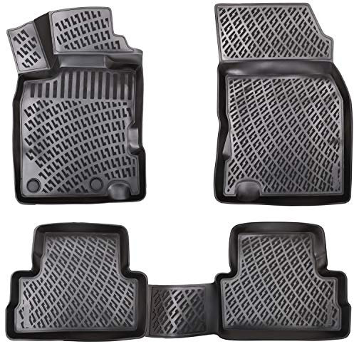 Elmasline 3D Gummimatten Set für Peugeot 5008 I 2009-2017 | Fußmatten Set mit hohem Rand - Zubehör