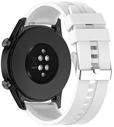Cadorabo Silikon Armband 22mm kompatibel mit Samsung Galaxy Gear S3 / Gear 2 - Ersatzarmband für Huawei Watch GT für Watch 2 Pro für Ticwatch Pro für Pepple Time für Amazfit Pace UVM.