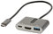 StarTech.com Adattatore multiporta USB C, Convertitore USB-C a HDMI 4K, 100W PD Pass-Through, Hub USB 3.0 Alimentato 5Gbps (1xType-C/1xA), Mini Dock USB tipo C da Viaggio, DP Alt Mode (CDP2HDUACP2)