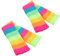 HEALLILY Regenbogen-Strick-Beinstulpen für den Winter, gehäkelt, lange Stiefelsocken, gestrickte Beinstütze, warme lange Beinmanschetten für Frauen und Mädchen, Sport-Yoga-Zubehör