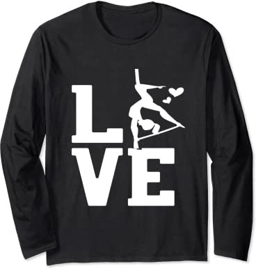 Aerial Dance Love Aerial Yoga Outfit Seide Tanzen Geschenk Langarmshirt