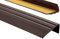 ProfiPVC Treppenkantenprofil PVC 50x25mm, 200 cm - Selbstklebend Winkelprofil Anti-Rutsch Treppenkante, DunkelBraun