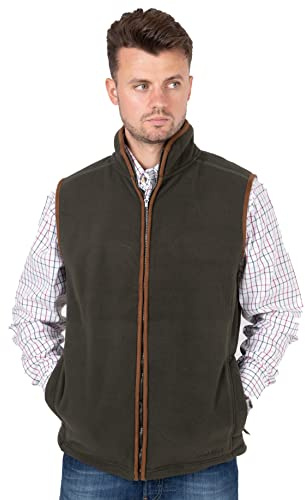 Hazy Blue Bentley Mens Fleece Bodywarmer Gilet - Sleeveless Lightweight Casual Smart Waistcoat Vest Jacket - Full Zip XS-4XL (UK, Alpha, 5XL, Regular, Regular, Green)