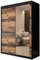 KRYSPOL Schiebetürenschrank Old Style T2 150 cm Kleiderschrank mit Spiegel Einlegeboden Schlafzimmer- Wohnzimmerschrank Schiebetüren Modern Design (Schubladen: 2)