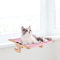 Petmolico Katzenfensterstange, Holz-Katzenkeile für Fensterbank, Katzenfenster, Hängematte für Indoor-Katzen bis zu 18 kg, Rosa