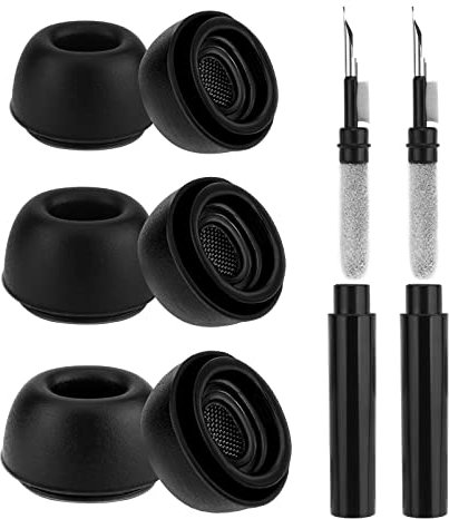 Ersatz-Ohrstöpsel kompatibel für Airpods Pro 1st/2nd mit Loch zur Geräuschreduzierung,3 Paar Silikon-Ohrstöpsel kompatibel für Airpods Pro Silikontips Aufsätze mit 2 Reinigungs Stift(S/M/L)