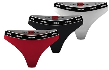 Hugo Damen Triplet Thong Stripe, Black2, L EU