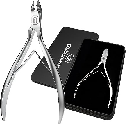 Cuticle Trimmer 3/4 Jaw Extremely Sharp Cuticle Nippers Scissors Stainless Steel Clippers Cutter Remover Pedicure Manicure Nail Tool, Cuticle Pusher, Nail Cuticle Trimmer Professional Cuticle Cutter