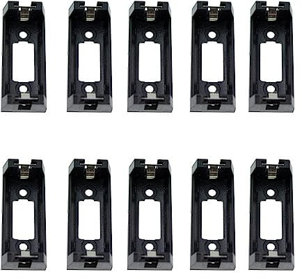 TAODAN 10pcs Black Battery Holder Case Box Clip for CR123 CR123A Lithium Battery