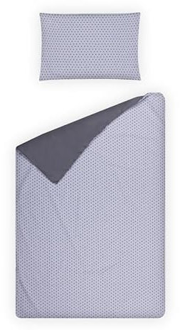 Kinder Bettwäsche 2-tlg (100x135cm / 40x60cm) Bettdecken Set, Baumwolle - Babybettwäsche mit Motiv - Punkte - Bettbezug